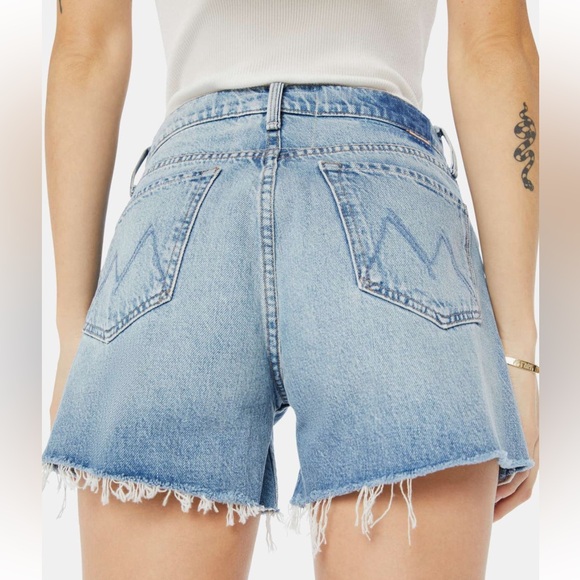NWOT MOTHER The Skipper Short N Long Fray Shorts (Leap at the Chance), Size: 32 - Picture 4 of 13
